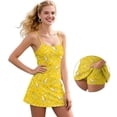 thumbnail image 5 of Garronmavis Yellow Banana Womens Tennis Dress with Shorts Breathable A Line Athletic Golf Dress Sleeveless Spaghetti Strap Athletic Tank Dresses Fruit Print Outfits, Size S, 5 of 7