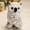 White, variant on Elainilye Owl Plush Toy Cute Big Eyed Realistic Stuffed Animal for Kids Shower Birthday Gift Companion Soft Portable