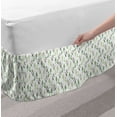 thumbnail image 2 of Leaf Bed Skirt, Tea Leaves with Ornamental Vintage Design Soft Faded Colors Artwork Print, Elastic Bedskirt Dust Ruffle Wrap Around for Bedding Decor, 4 Sizes, Green Army Green, by Ambesonne, 2 of 2