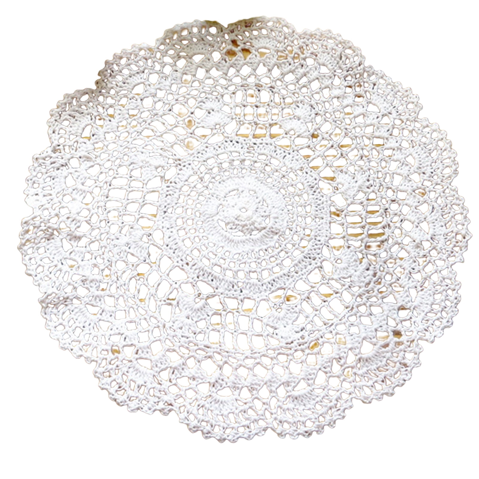 Handmade Crochet Cotton Lace Round Table Placemats Doilies Doily,14 Inch