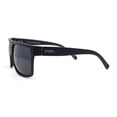 thumbnail image 3 of Kush Polarized Antiglare Flat Top All Black Oversized Rectangle Gangster Sunglasses Matte - Silver Logo, 3 of 5