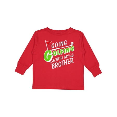 

Inktastic Going Golfing with my Brother- kids golf Boys or Girls Long Sleeve Toddler T-Shirt