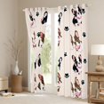 thumbnail image 3 of Manfei Cute Puppy Dog Blackout Curtains Set of 2 (52x84 Each),Cartoon Pet Footprint Window Curtains,Black Brown Curtains and Drapes For Boys Kids,Breathable Home Decor, 3 of 6