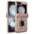 thumbnail image 3 of Elegant Choise Case for Samsung Galaxy Z Flip 5 5G Shockproof Pone Cover with Slide Camera Lens Protector and Ring Stand, Pink, 3 of 17