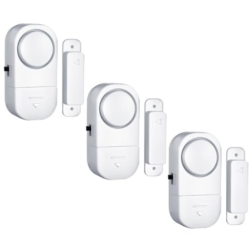 Door Window Alarm,95DB Door Alarms for Kids Safety,Wireless Sensor Door Window Burglar Alarm-Window Pool Alarms for Home (3 Pack)