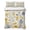 Khaki Turmeric Dark Blue, variant on Twin XL Quilt Set 68''x98'', Abstract Style Lightweight Summer Bedspread Coverlet Set with 2 Pillow Shams, Black Face Line Modern Character Art Breathable All Season Quilt Bedding for Dorm/Guest Room