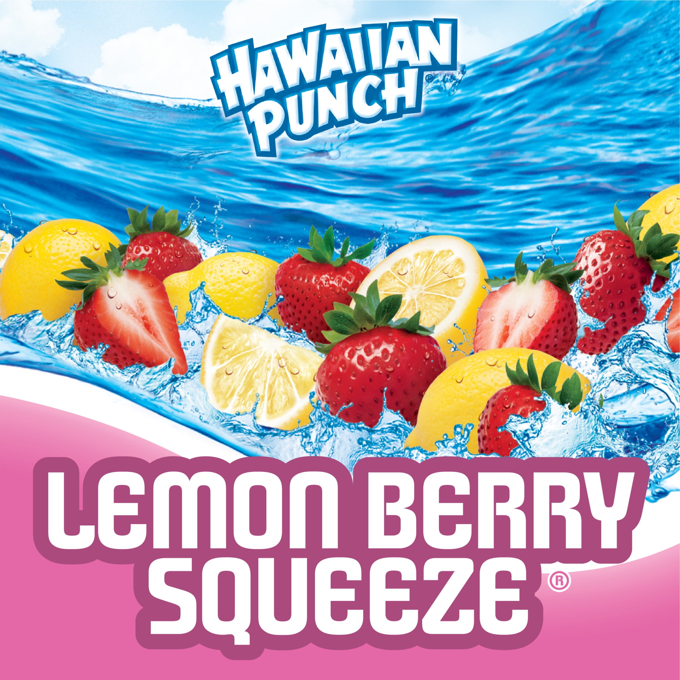 4 pack) Hawaiian Punch Lemon Berry Squeeze Fruit Drink, 1 Gallon