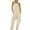 Beige, variant on Women's Loose Overalls with Large Pockets Maternity Bib Overalls Body Suit Tops for Women Hang Neck Net Yarn Splicing Wide Leg Jumpsuit Long Sleeve Body Women Body Suit Linen Blend Jumpsuit