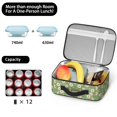 thumbnail image 5 of Daisy Pioneer Flower Green Pattern Insulated Lunch Bag Teens,Bento School Lunch Bag for Teens for Work,Picnic or Travel 10.6x7.7x4.3 Inches,12 Can Capacity, 5 of 6