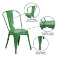 thumbnail image 6 of BizChair Commercial Grade Green Metal Indoor-Outdoor Stackable Chair, 6 of 13