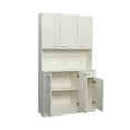 thumbnail image 3 of 70.87" Tall Kitchen Cabinet with 6-Doors, 1-Open Shelves and 1-Drawer, Freestanding Kitchen Pantry Cabinet, Microwave Storage Cabinet, White, 3 of 7