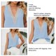 thumbnail image 3 of Camiseta sin mangas de guipur informal con cuello en V profundo, camiseta sin mangas con ribete de encaje para mujer, verano, 3 of 8