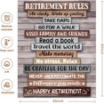 thumbnail image 4 of Funny Retirement Gifts for Men/Women 2024, Farewell Gifts for Coworkers Women/Men, Happy Retirement Gifts Blanket 50"x60", Best Retired Gifts for Coworker, Goodbye Gifts Idea, 4 of 6