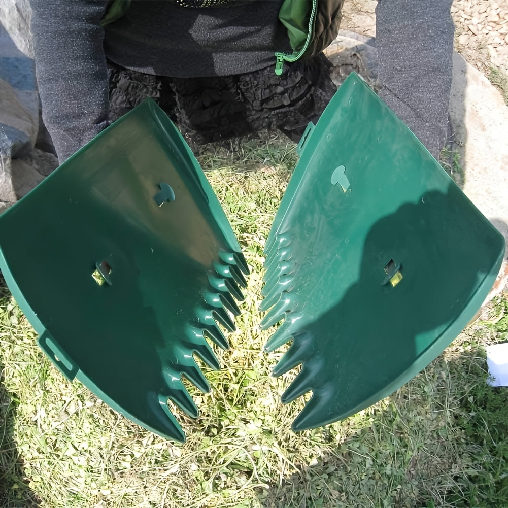 Durable Garden Scoops 2set Leaf Scoops Hand Rakes And Collectors - Durable Large Plastic Garden Grabbers for Picking Up Leaves, Grass, Yard Cleanup | Easy-to-Use Gardening Hand Tools Set