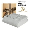 thumbnail image 5 of Superior Dobby Weave Cotton Blanket 50" x 60", All Season Bed Blankets, Throw (Non-Standard), Khaki, 5 of 11