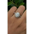 thumbnail image 3 of solitaire jewels 1.5CT Oval Moissanite Double Halo Engagement Ring For Women, 14K Yellow Gold, 3 of 6