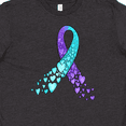 thumbnail image 4 of Inktastic Suicide Prevention Ribbon with Blue and Purple Hearts Youth T-Shirt, 4 of 5