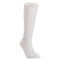 thumbnail image 1 of Lian LifeStyle Children 2 Pairs Knee-High Combed Cotton Blend Socks 0Y-1Y 2P1C-01 Cream, 1 of 2