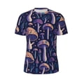 thumbnail image 5 of Wukai Floral Hippie Mushrooms Print Men's Short-Sleeved Mesh T-Shirt,Quick-Dry Short Sleeve Workout T-Shirt-5X-Large, 5 of 8