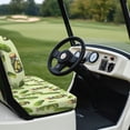 thumbnail image 3 of Garronmavis Pickled Cucumber Golf Cart Seat Covers Accessories for Protection Novelty Breathable Split Backrest Front Seat Cover Suitable for Four Seasons Universal Fit, 3 of 6