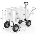 thumbnail image 6 of PEXMOR 80 QT Rolling Cooler Ice Chest Wagon, Portable Cold Drink Beverage Cart with Long Handle and 10" Wheels, Outdoor Use, 6 of 15