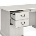 thumbnail image 3 of Bush Furniture Saratoga Executive Desk with Storage Set in Linen White Oak, 3 of 7