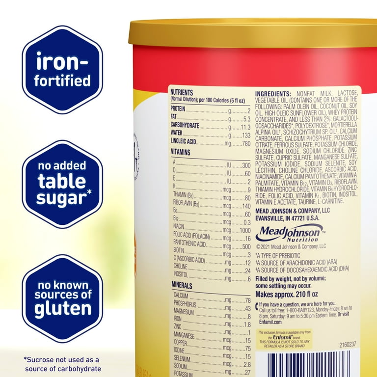 Enfamil Infant Formula, Milk Based Powder With Iron, 0 12