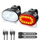 thumbnail image 1 of Juego de luces LED para bicicleta, potente kit de 4/6 modos, resistente al agua IPX4, recargables por USB, delanteras y traseras para hombres, mujeres y niños., 1 of 5