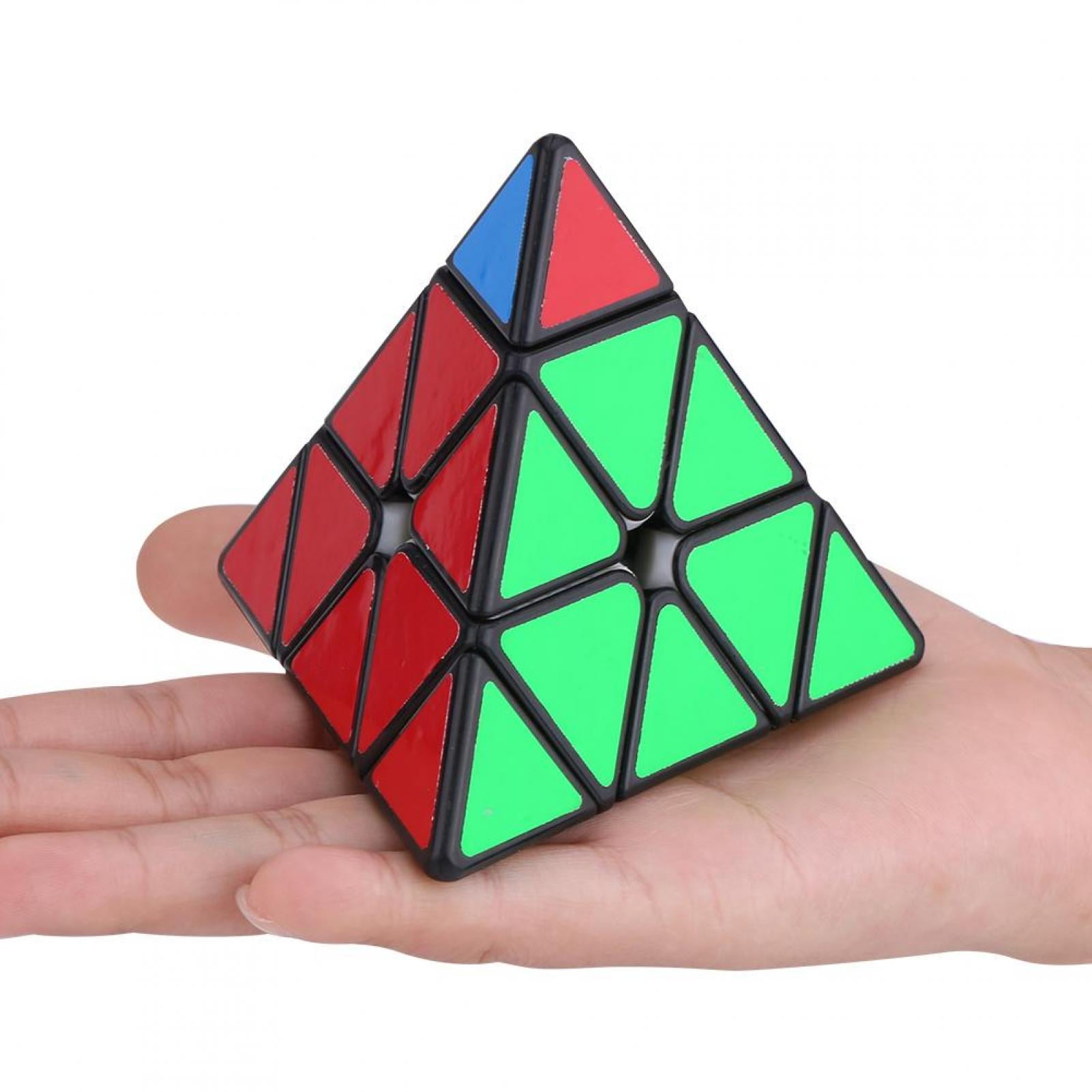 Magnetic 3x3 Pyramid Puzzle Speed Cube Luminous Blue Pyraminx Stress Relief Toy 