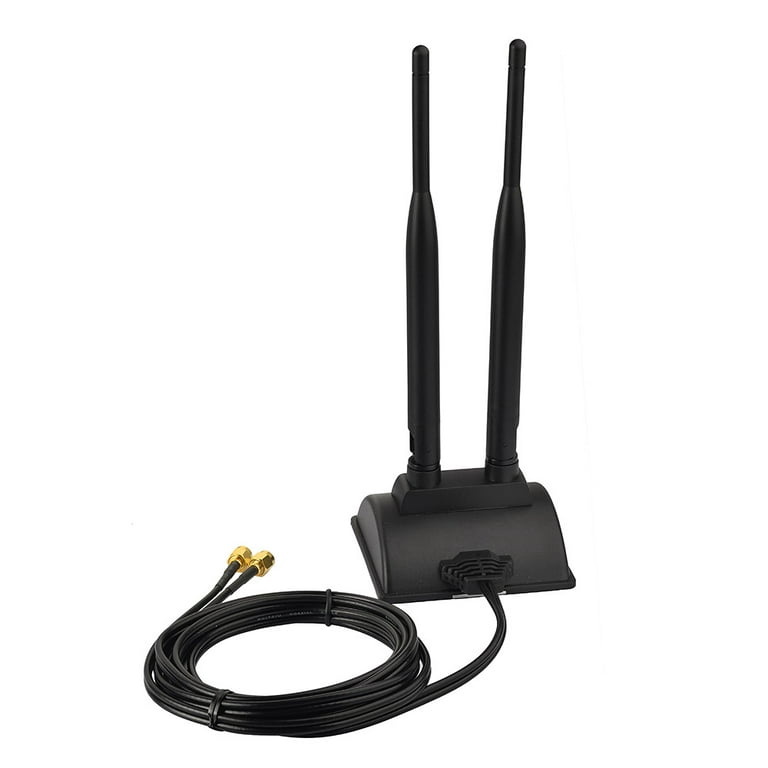 Eightwood Antenne WiFi double bande 2,4 GHz 5 GHz, triple antenne WiFi  externe RP-SMA pour PC, carte WiFi PCIe, routeur sans fil, point d'accès  mobile