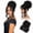 Black, variant on Elegant Light Blonde Drawstring Ponytail Updo Wig - 2-in-1 Messy Bun Topper with Long Side Bangs for Brides, Bridesmaids, Weddings & Luxury Travel Vacation