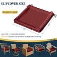 thumbnail image 2 of Kimunuk 6Pcs Outdoor Chair Cushions Slipcovers, 22" x 22" Burgundy Replacement Waterproof Non-Slip Patio Seat Cushion Covers with Handle, Covers Only, 2 of 7