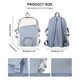 thumbnail image 4 of Waterproof Campus Backpack Black Lightweight Travel Backpack Casual Backpack Laptop Backpack Men Women - B3 - Blue and White - Suitable for Lapt, 4 of 5