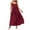 Burgundy, variant on Odeerbi Dresses For Women Maxi Dress Boho Dress 2025 Casual Floral Round Neck Sleeveless Beach Tiered Sundress Long Swing Dress Burgundy