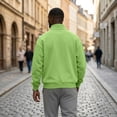 thumbnail image 4 of Men's Zip Up Sweatshirt Mock Neck Fleece Lined Jacket Soft Full Zipper Fall Winter Casual Jacket, 4 of 6