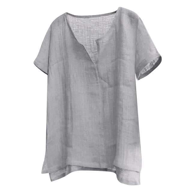 Birdeem Chemises pour Hommes Mode Décontractée Chandail Simplicité Couleur Unie Manches Courtes Blouses Col en V