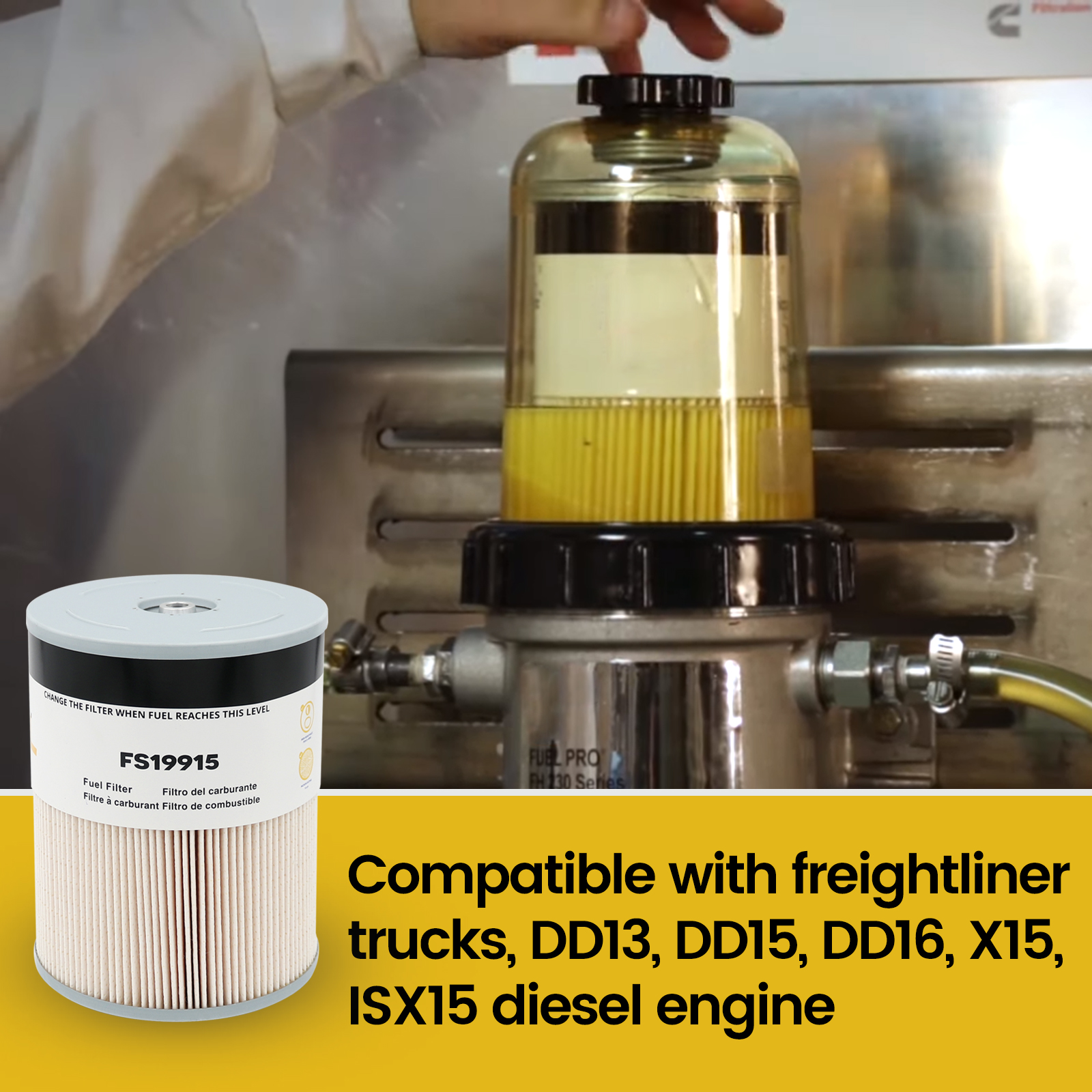 Complete Air, Oil & Fuel Filter Kit With Water Separator – For Detroit DD13, DD15, DD16 Engines