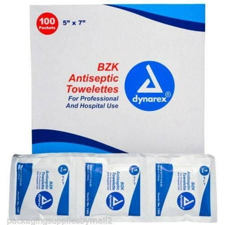 - Dynarex Benzalkonium Antiseptic Towelettes 100/Box