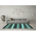 thumbnail image 3 of Ahgly Company Indoor Square Oriental Light Blue Modern Area Rugs, 5' Square, 3 of 4
