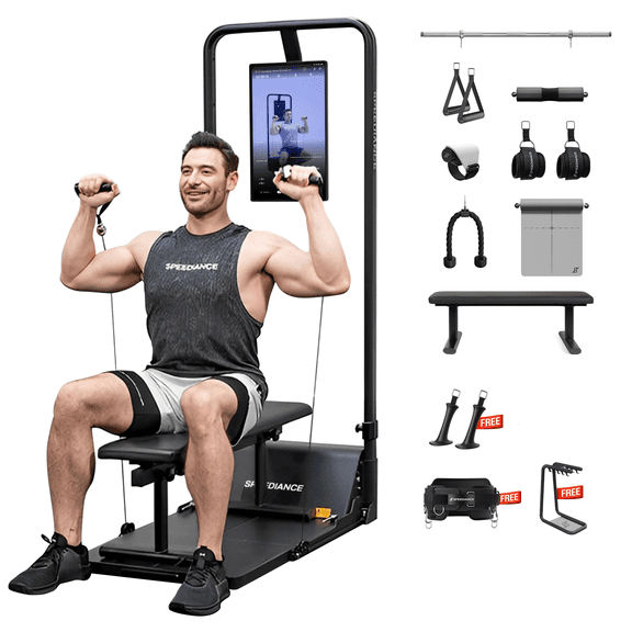 Speediance AI Smart Home Gym, All-in-One Digital Weight Workout Machine for Squat, Strength, Cardio, HIIT