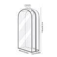 thumbnail image 3 of Lilixerw Large Clear View Garment Bag for Closet & Travel,Wide Clothing Storage Bag with Full Zipper,Foldable Dust-Proof Suit Cover for Jackets,Dresses,Coats,43.31x23.62x9.84 in,White, 3 of 6