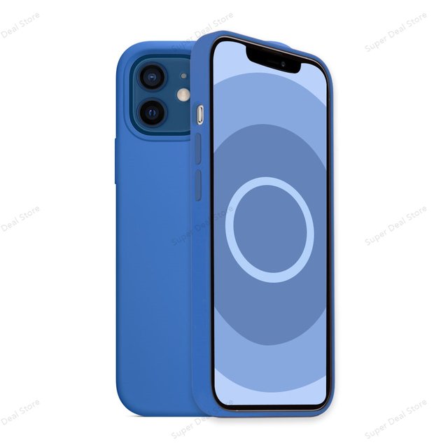 Official Liquid Silicone Case For iPhone 12 Pro Max 12 Mini With Magsafe Case Wireless Charging Drop Protect Cover