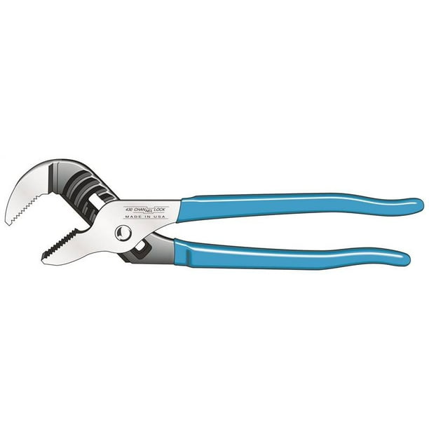 Channellock 430 Tongue and Groove Plier, 2 in, 10 in OAL, 1.38 in Length X  0.44 in Thickness 