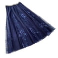 thumbnail image 2 of YM YOUMU Women Stars Embroidered Skirt High Waist A Line Tulle Princess Fairy Midi, 2 of 5