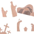 thumbnail image 6 of 12 Pcs Easter Resurrection Scene Set Wooden Religious Jesus Nativity Scene Decorations Wood Christian Empty Tomb Cross Figures Table Decor for Easter Home Office Crafts Tabletop Decorations, 6 of 9