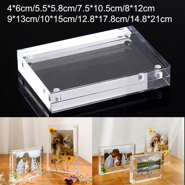 Cadre Photo Magnétique Robuste En Acrylique Transparent Pour