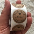 thumbnail image 7 of 500pcs/roll French Vintage Kraft Paper Stickers Scrapbook Gift Stationery Label Stickers Handmade With Love Thank You Sticker, 7 of 7