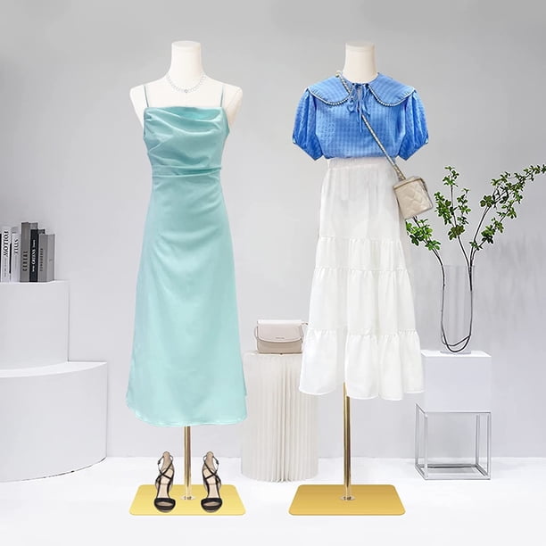 linen mannequin dress form Adult Female Dress Form White Linen Mannequin with Black Base Adjustable Height