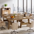 thumbnail image 5 of Tribesigns 6 ft Rectangle Conference Table, 70.47" W x 31.1" D x 29.53" H Meeting Table for Conference Room, Office Desk for 6-8 People, Rustic Brown, 5 of 10