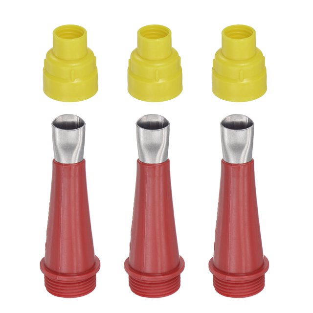 Unique Bargains 3 Pack 14mm Width Stainless Steel Caulk Nozzle 13.6mm Thread Connect Applicator